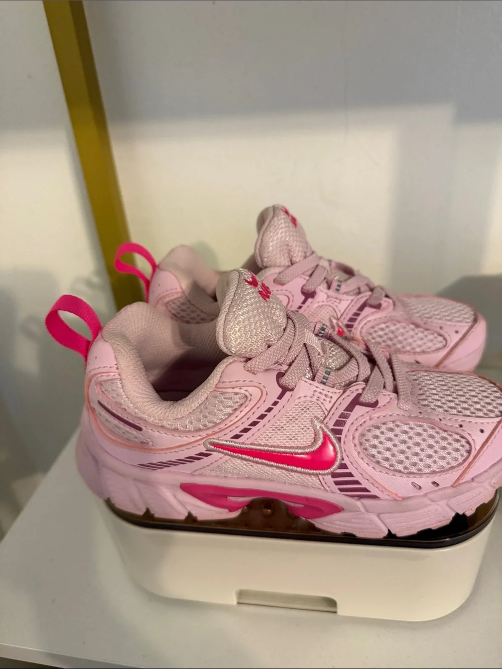 Nike Kids Light Pink and Hot Pink Athletic Sneakers